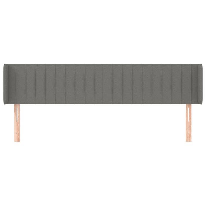 Maison Exclusive - Tête de lit avec oreilles Gris foncé 203x16x78/88 cm Tissu