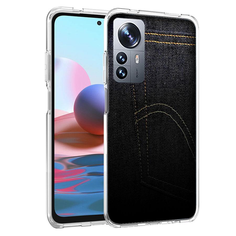 Стильный Чехол-Джинсы для Redmi Note 15 Pro 5G 14 13 12 Pro Plus 11 11T 11E 11S 10 Pro 10S 9 9S Чехол Силиконовый Прозрачный wi