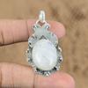 Natural Rainbow Moonstone Gemstone Pendant 925 Sterling Silver Jewelry For Women