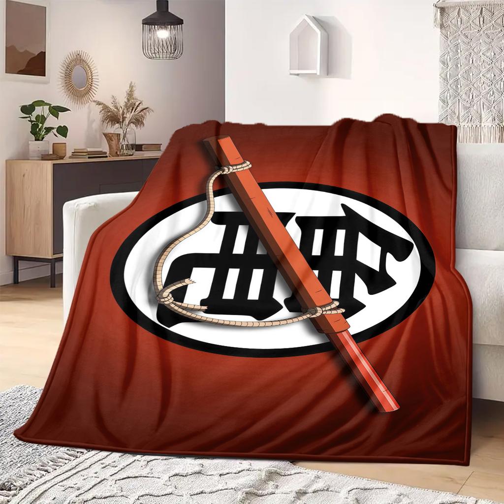 DRAGON BALL Logo Print Blanket Warm Comfortable Flannel Blanket Suitable for Bedrooms,Sofas, Beds,Chairs,Travel -QIAO10
