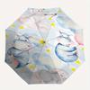 Bunny, Hippo Automatic folding umbrella  simple eight rib design, bright color pattern, durable iron frame, ideal for travel and outdoor, be