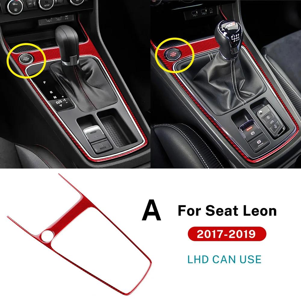 Carbon Fiber Gear Shift Panel Frame for Seat Leon 2017 2018 2019 Interior Accessories LHD RHD