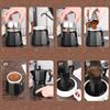 MERMOO YILAN Direct Fire Espresso Maker 6 Cups 300ml Black Moka Pot Aluminum Coffee Maker Outdoor Coffee Espresso Machine