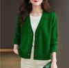 Women's V-Neck Knitted Sweater - 2026 Autumn/Winter, Loose Fit, Versatile, Fashionable Knitwear, Casual Lazy Style.
