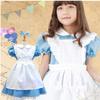 Halloween Kids Girls Anime Alice In Wonderland Blue Party Dress Alice Dream Child Sissy Maid Lolita Cosplay Costume
