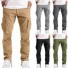 Мужские комбинезоны на пуговицах, повседневные брюки с несколькими карманами, походные брюки, хлопковые саржевые брюки