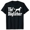 Забавные футболки The Dogfather на День отца Папа Собака Доберман Мужская Женская Мода Повседневная Футболка 100% Хлопок Свободная Футболка Оверсайз