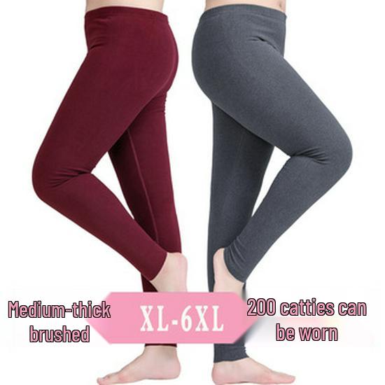Women's High Waist Slim Fit Cotton Long Johns - Solid Color Thin Warm Pants