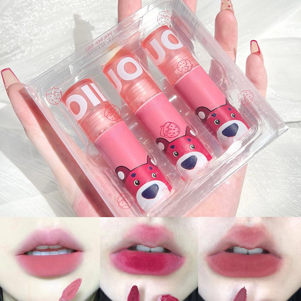 Little Bear Sweet Lip Gloss Lip Mud Nude Matte Chocolate Lipstick Красный оттенок для губ Глазурь Корейская водостойкая стойкая косметика для макияжа