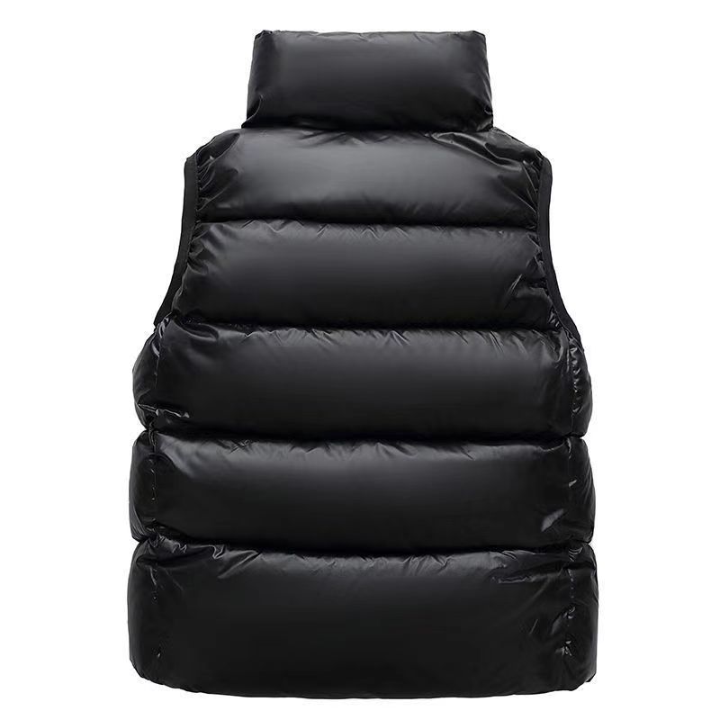 Winter Warm Girls Boys Cotton Lined Turtleneck Drawstring Zip Puff Vest Child Therme Waistcoat School Kids Outfit Tops 5-14Years
