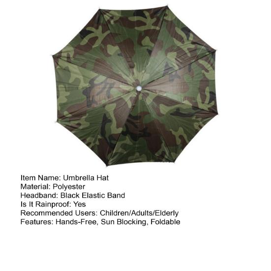 Защита Камуфляжная Шляпа-Зонт Свободные Руки Защищающая от Солнца Шляпа-Зонт