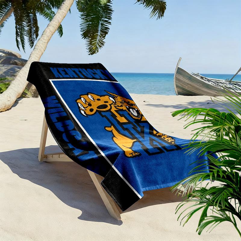 Kentucky Wildcats Print Beach Towel, Large Soft Quick Dry Towel for Beach Camping Swimming