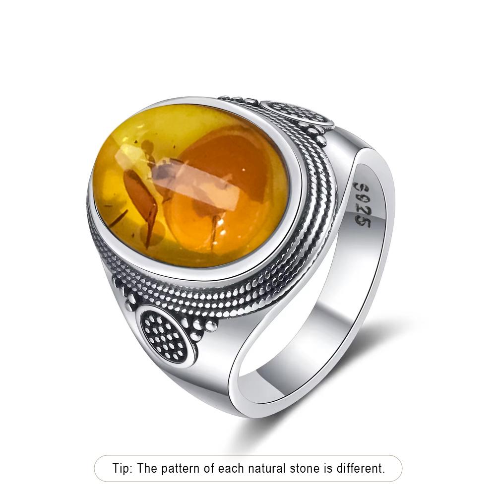 Винтажное кольцо из серебра 925 пробы Кольцо с натуральным лунным камнем 10*14 мм Овальный большой камень Ретро Серебро Тонкое ювелирное изделие Подарок для женщин Мужчин