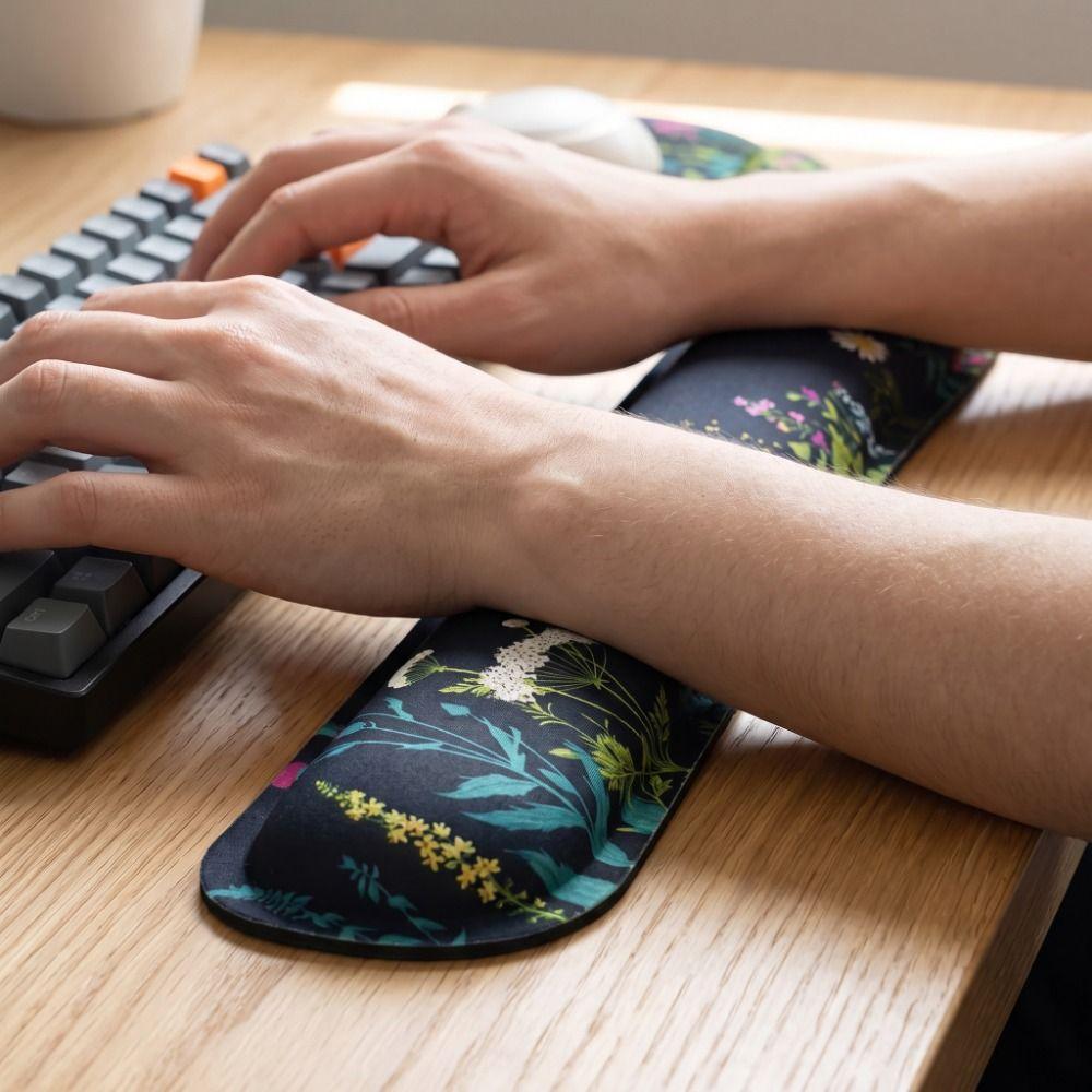 3Pcs/Set Soft Keyboard Wrist Rest Set Non-Slip Base Wristband Mouse Mat  Laptop Use