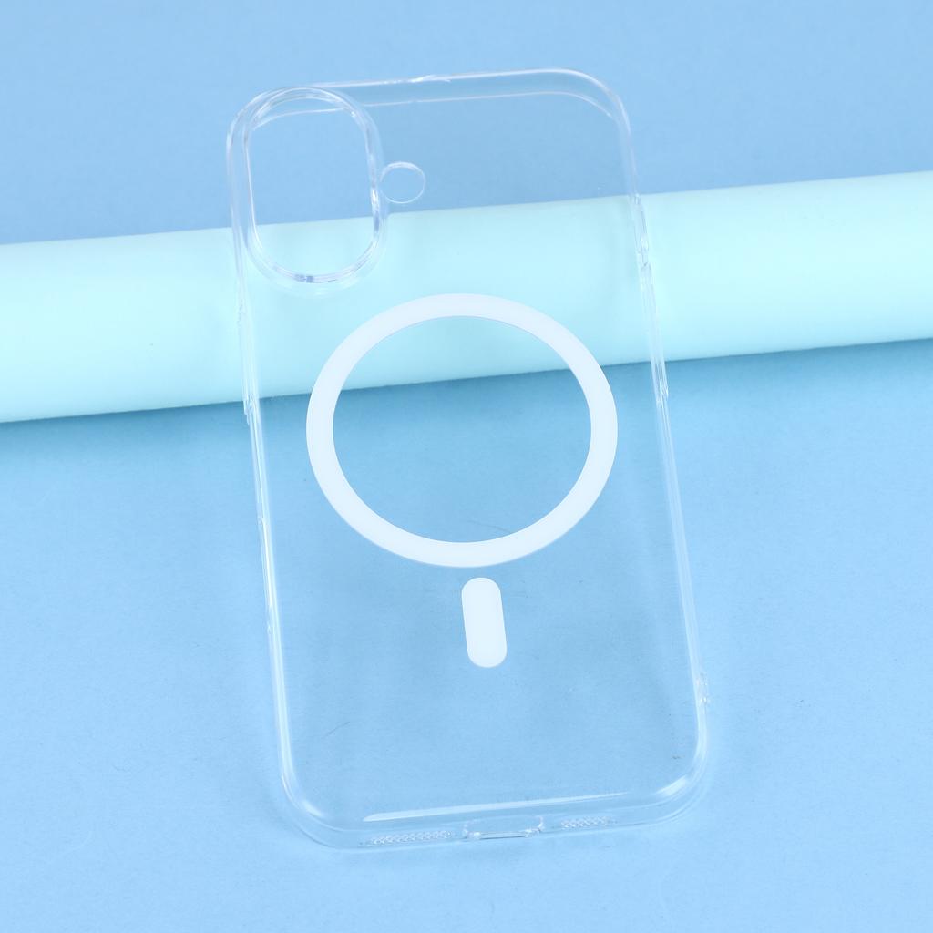 For iPhone 16 Plus Crystal Clear Case Compatible with MagSafe Hard PC Phone Cover