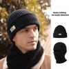 Bonnet 2 In1 Mask Knitted Hat Multifunctional 2 In1 Mask Beanies Hats  Winter