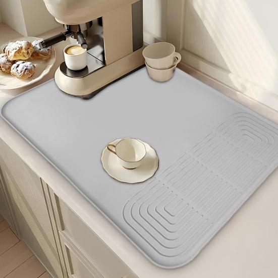 Силиконовый кофейный коврик с противоскользящей ручкой, коврики для сушки посуды, водонепроницаемые, термостойкие, без бисфенола А, коврики для столешницы, аксессуары для бара с эспрессо-напитками