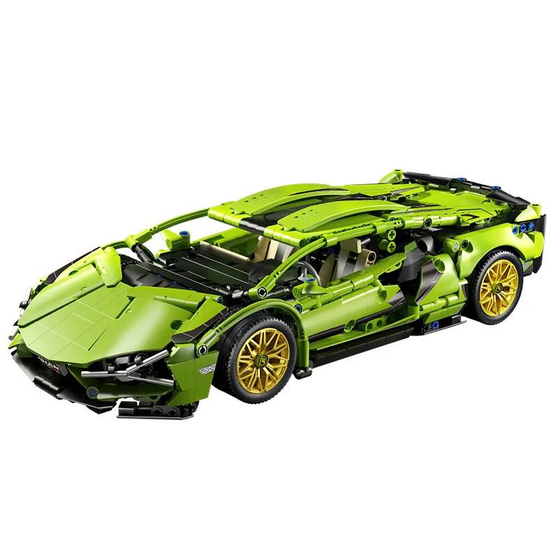 Технология Супер Гоночный Автомобиль Строительный Блок MOC Известная Активная Модель Автомобиля Кирпичный Конструктор Игрушки Взрослый Праздничный Подарок