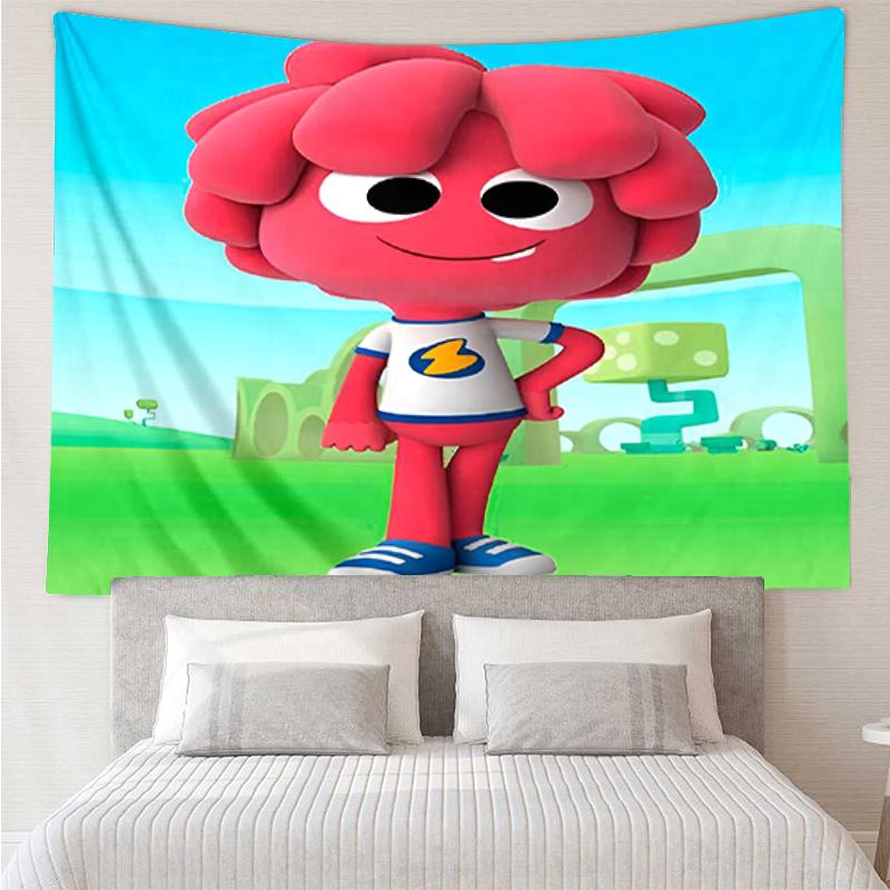 Jelly Jamm Print Tapestry, Backdrop, Easy Setup, Ideal for Bedroom, Office & Living Room, with Aesthetic Wall Hanging Decor.