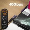 USB 4,0 PD 240 Вт, 8 К, 60 Гц, разъем для зарядного устройства для Macbook, 40 Гбит/с, высокоскоростной USB C OTG U-образный, прямой угловой адаптер «папа-мама»