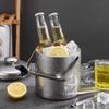 1.3L Ice Bucket with Lid and Strainer Stainless Steel Ice Bucket Double Wall Ice Cube Container