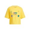 Neo Keith Haring SS22 Cartoon Crew Neck Casual Short Sleeve T-Shirt Women Tops Yellow HD7253