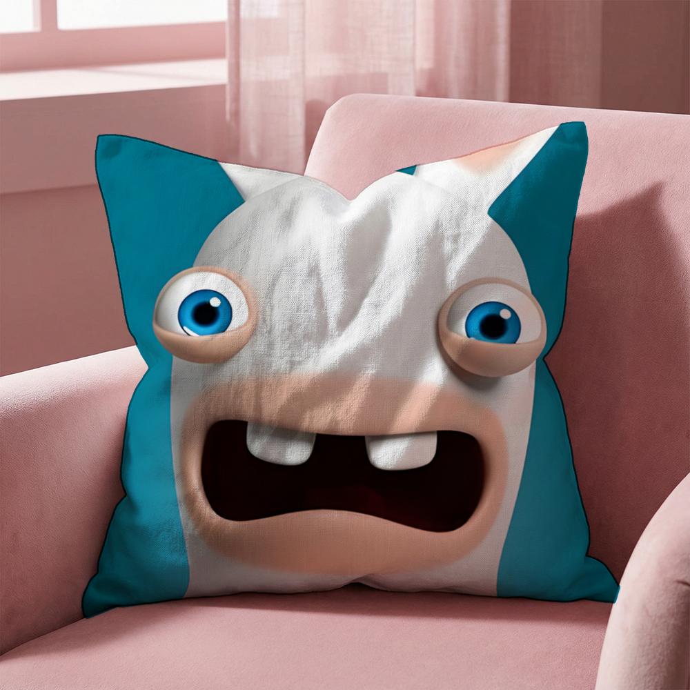 Rabbids Invasion Cushion Cover Multi-Scene Pillow Cover for Home & Car - Reversible, Soft & Durable for Daily Use
