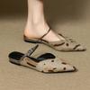 Балетки Женские Тапочки Туфли с Острым Носком Слингбэки Платье Мюли Обувь Лето 2025 Новые Элегантные Сандалии Женские Роскошные Сапатос