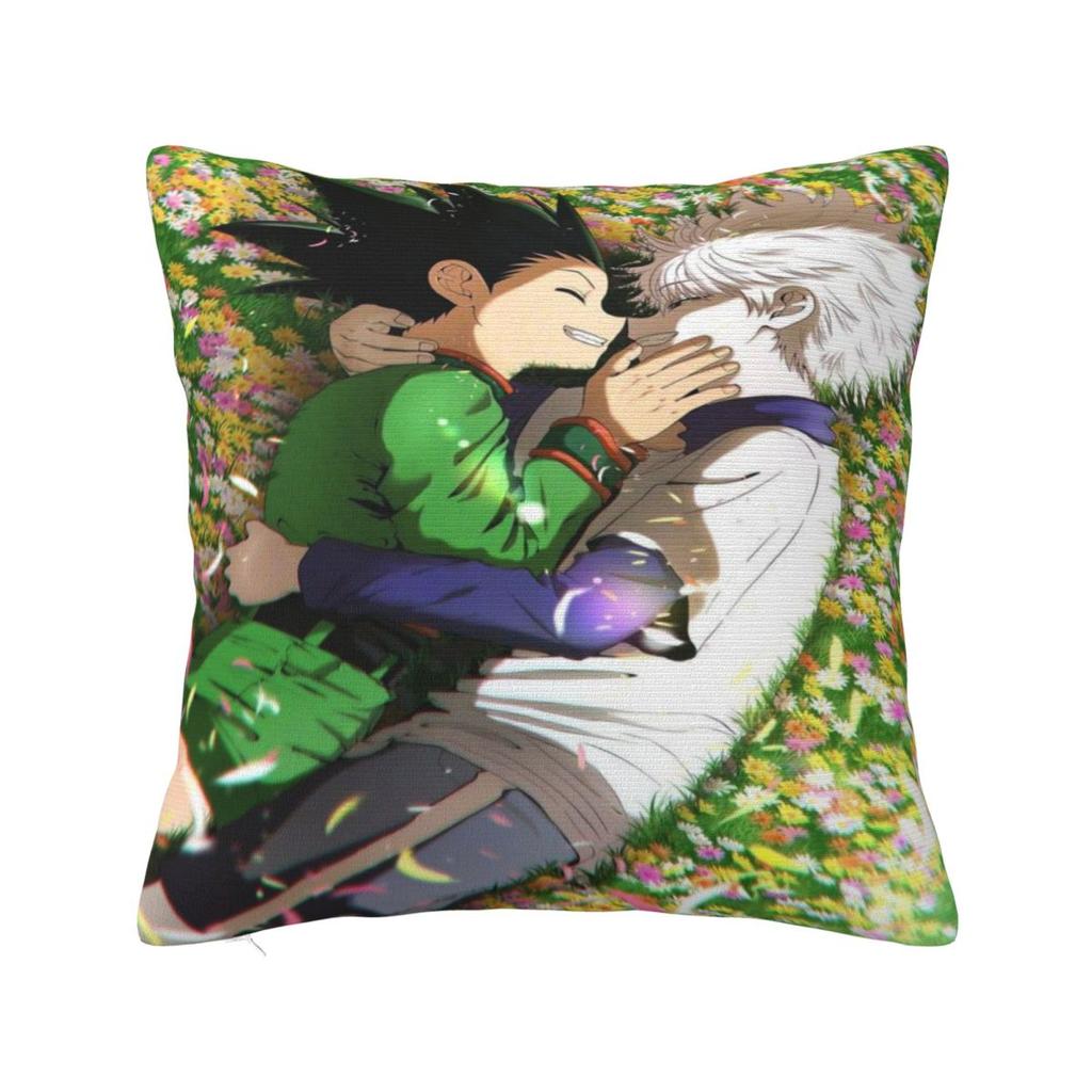 Y2K Bed Hxh Gon And Killua Hunterdecor Pillowcase Stuff Pillow Covers Zippered Multiple Sizes