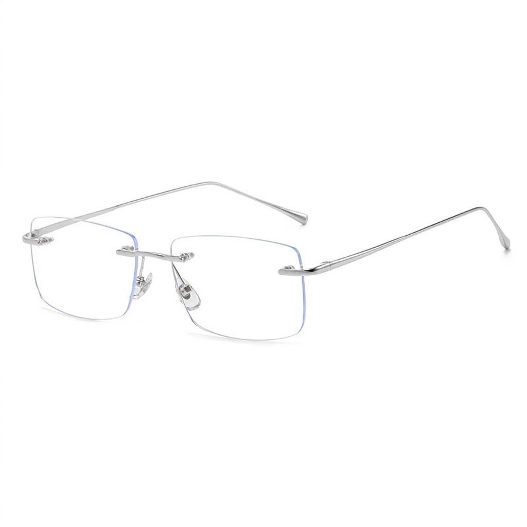 Rimless Eyeglass Frames Minimalist Square Eyeglass Frames Metal Eyeglass Frames Hypoallergenic Unisex Eyewear For Business Daily