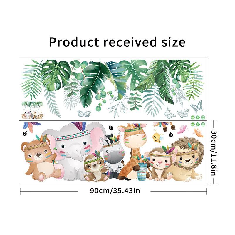 Наклейка на стену с изображением лесного животного для вечеринки, домашний декор для детской комнаты, украшение для спальни, игровой комнаты, виниловые наклейки