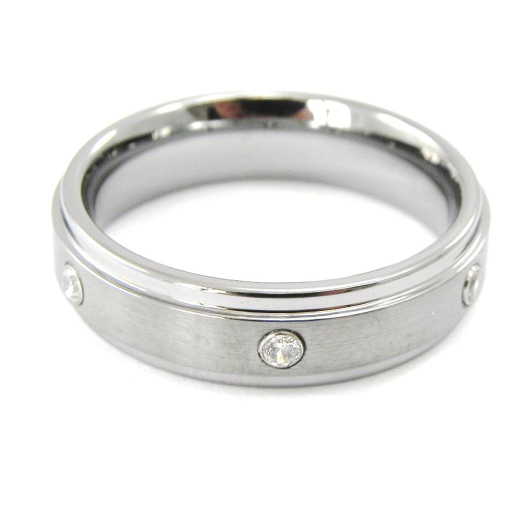 Кольцо из вольфрама 'High Tech' Black Silver