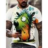 Men's T Shirt Summer Casual Short Sleeve Cartoon Print Funny Animal Cat T-Shirts Fashion Streetwear Male Oversized Clothing