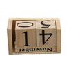 Wooden Blocks Desk Calendar Month Date Display Reusable Farmhouse Rustic Solid Wood Perpetual Calendar Home Office Desktop Decoration