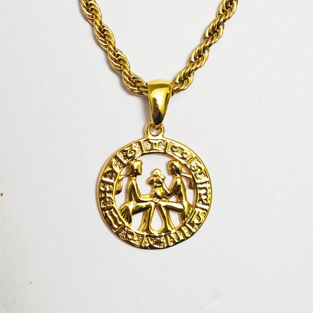 Астрология 12 Созвездий Гороскоп Зодиак Подвеска на Шнурке Ожерелье 22" для Женщин Мужчин