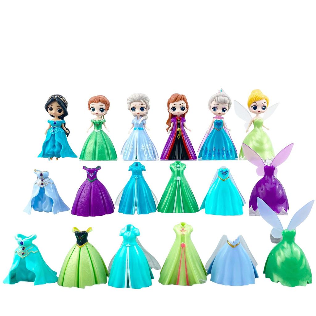 Dress Up Princess Toy With Changeable Clothes Doll Princess Gachapon Doll Children Little Girl Birthday Gift
