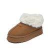 Casual Chunky Platform Snow Boots for Women Winter Warm Faux Suede Ankle Booties With Faux Fur Lining Women's Comfortable Anti-Slip Short Boots Shoes