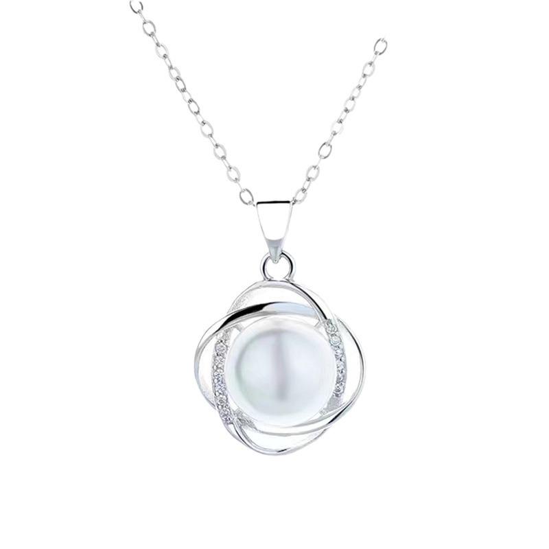 GemChic женское милое изысканное ожерелье с подвеской из сверкающего циркония и жемчуга, модная цепочка для ключицы на день рождения, рождественский подарок на день рождения
