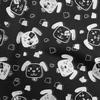 Cotton Flex Black Fabric Asian Kawaii Sewing Material Print Fabric By The Yard 40 Inch
