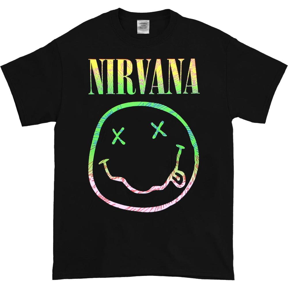 Черная футболка унисекс Nirvana Sorbet Ray со смайликом