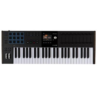 Контроллер клавиатуры Arturia KeyLab mk3 49 цветной дисплей с функцией aftertouch, черные клавиши/скорость нажатия и совместимость/функция пэда/полная
