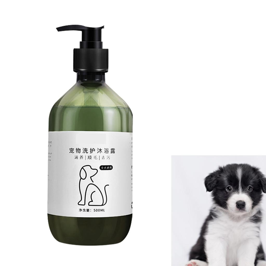Dog Grooming Shampoo Deodorizing Hair Cleaning Pet Shower Shampoo Refreshing Gentle Moisturizing Versatile 500ml for Dogs