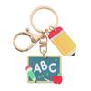 English Letter Pencil Keychain Geometric Shape Teacher Education Pendant  Graduation Ceremony