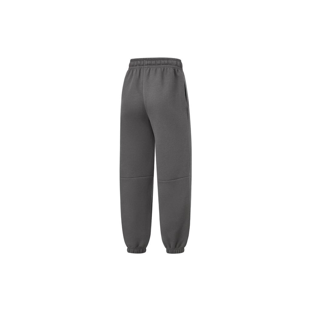Li Ning Badfive Series Однотонные трикотажные спортивные брюки зауженного кроя со средней посадкой Мужские брюки Уличный серый AKLT847-4