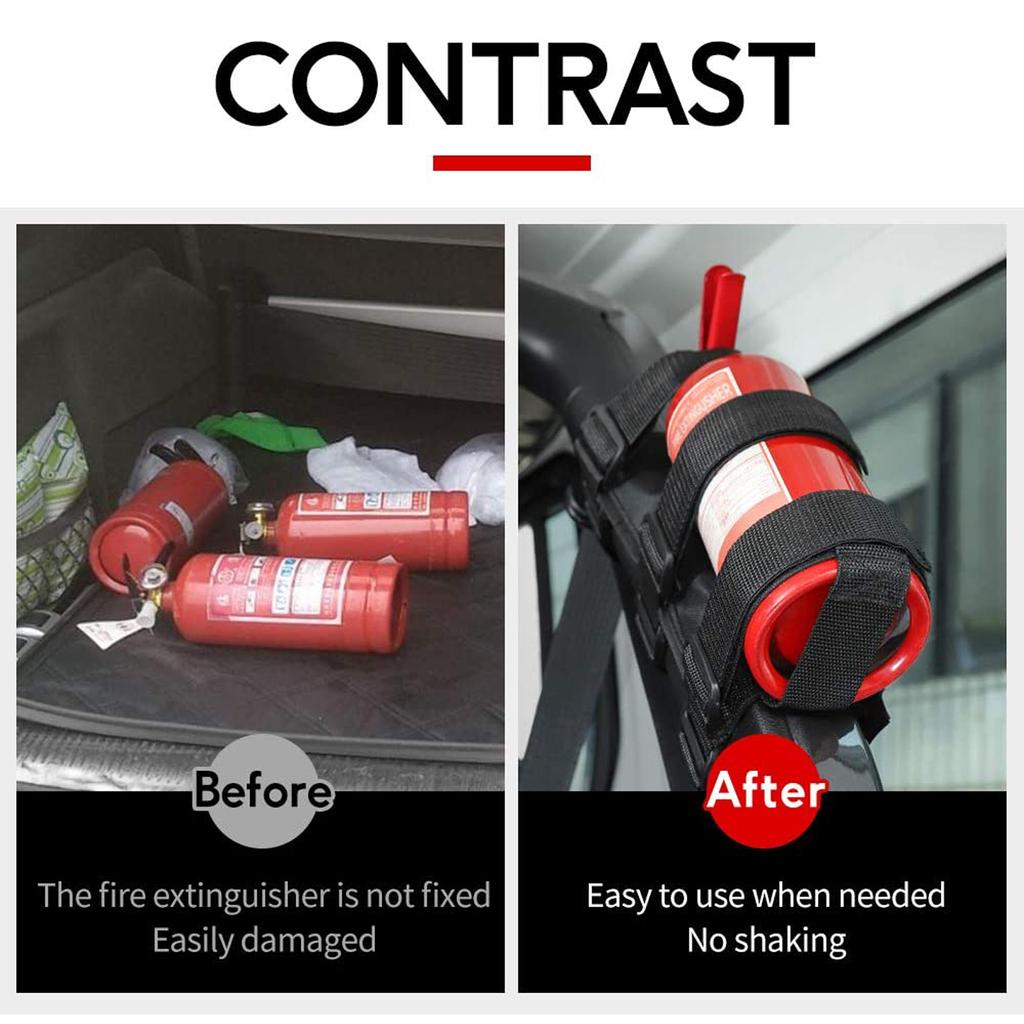 Автомобильный держатель для огнетушителя, регулируемый ремень с крючком и петлей для Jeep Wrangler YJ TJ JK JL 1987-2021, автомобильные аксессуары