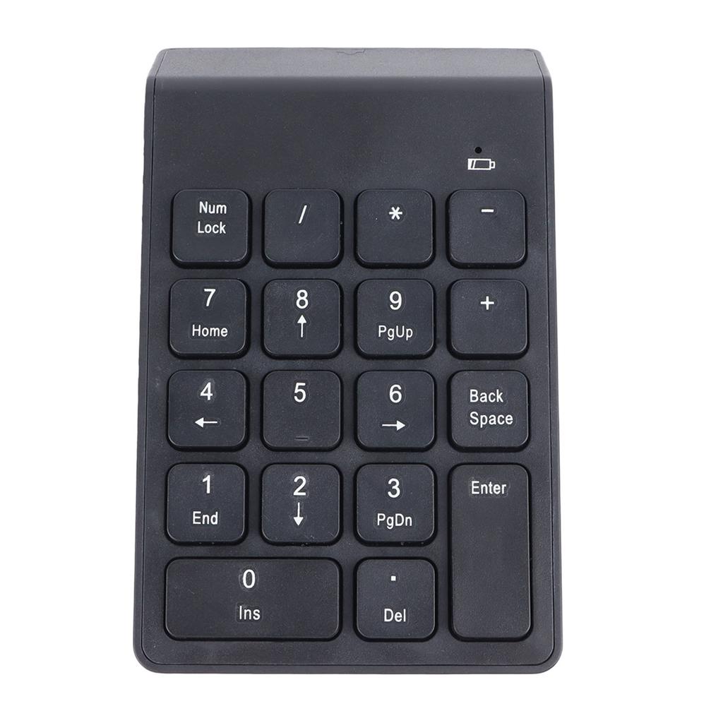 Wireless Number Pad BT5.0 Black 18 Keys Battery Powered Widely Compatible Numeric Keypad for Gaming
