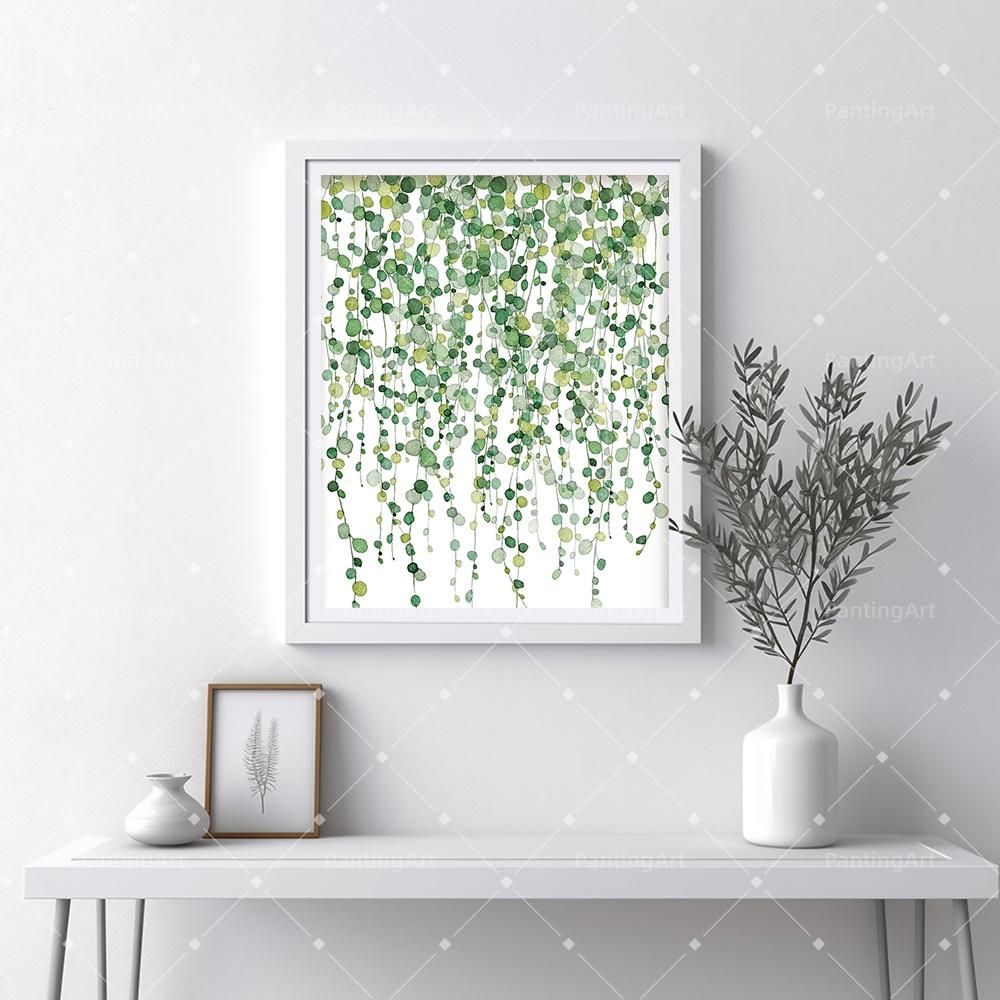 Bohemian Watercolor Tropical Plant Canvas Painting Monstera Banana Leaf Eucalyptus and Fern Art Posters Aesthetic Bedroom Decor