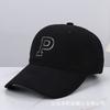 New letter-encrusted diamond solid color cap spring and summer casual versatile large brim showing face small outdoor sunshade baseball cap