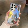 Гальваническое покрытие Лазерный Цветок Imd Жесткий Чехол Подходит для Samsung S25ultra Кольцо-подставка S24Plus Чехол для мобильного телефона A56
