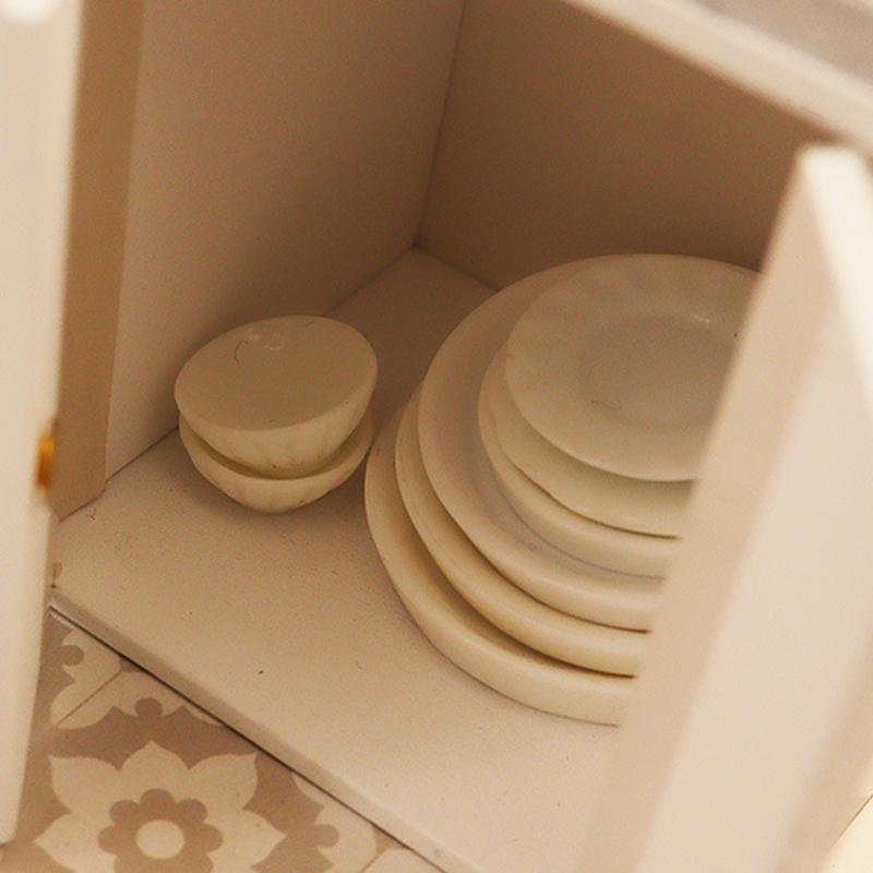 10 шт./компл., чисто белая посуда для кукольного домика, мини-посуда, чашки, миниатюрные игрушки для еды, реквизит для стрельбы